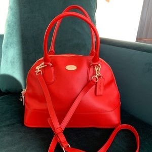 NWT Special Addition COACH Cora Domed Bag in Red